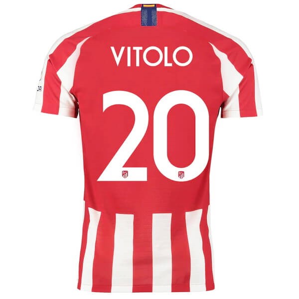 Thailand Trikot Atletico Madrid NO.20 Vitolo 2019-20 Rote Fussballtrikots Günstig